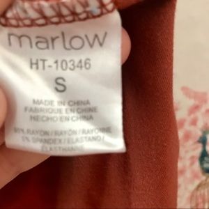 Marlow Tops - Marlow: Burnt Orange VNeck Shirt Marlow Tops - Marlow: Burnt Orange VNeck Shirt
